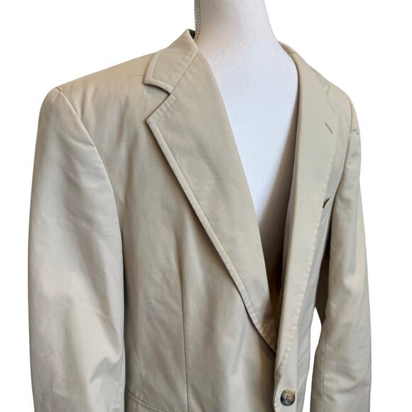 Vintage Gokeys Men's Blazer Size ? Tan Washable Classic Pockets Made in USA - Picture 4 of 12